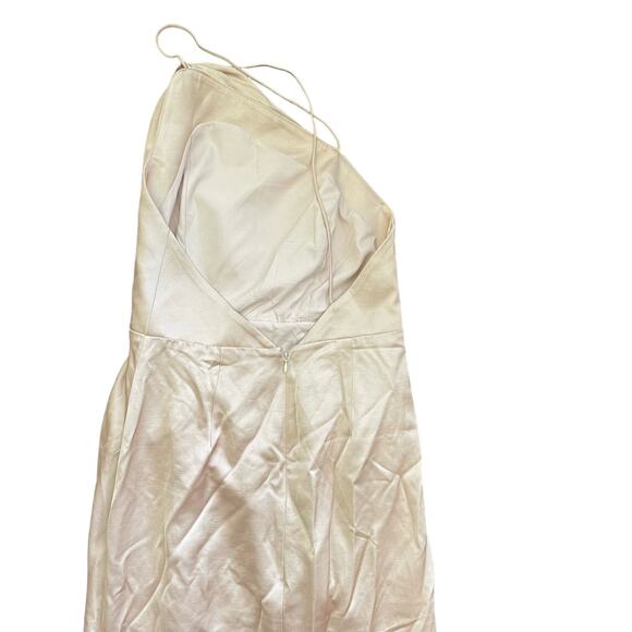 Significant Other Gracie Draped Satin Midi-Dress Champagne Formal Dress Size 6 - Picture 6 of 15